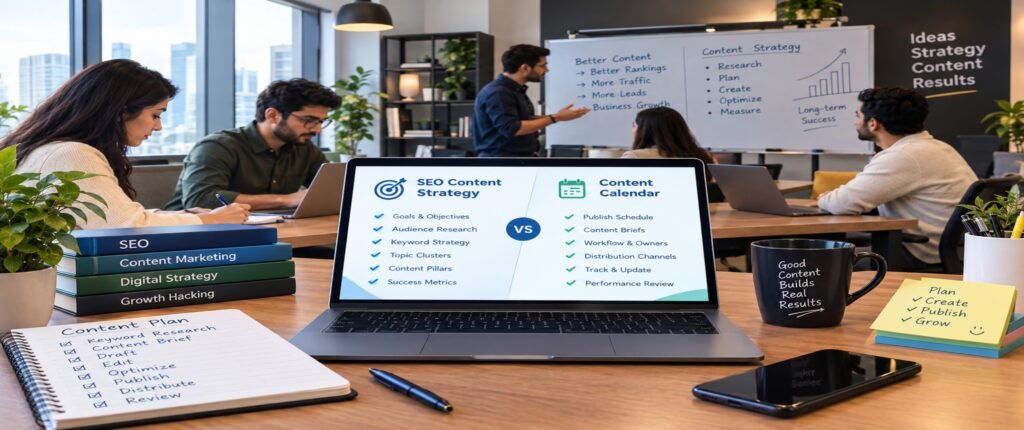 SEO Content Strategy vs Content Calendar: What’s the Difference?